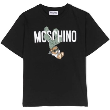 textil Niño Camisetas manga larga Moschino HTM03RLAA02 Negro