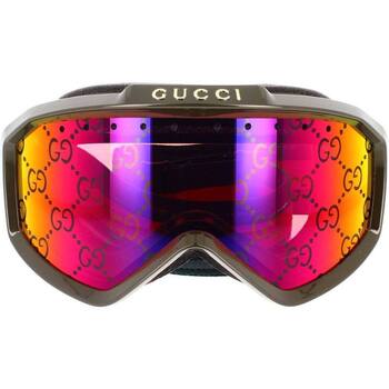 Accesorios Complemento para deporte Gucci Occhiali da Sole  Maschera da Sci e Snowboard GG1210S 003 Kaki