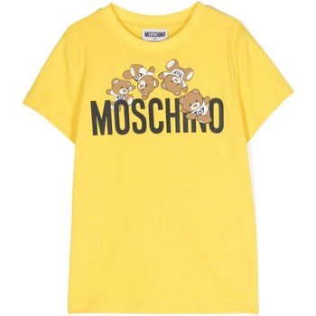 textil Niño Camisetas manga larga Moschino HMM04KLAA03 Amarillo