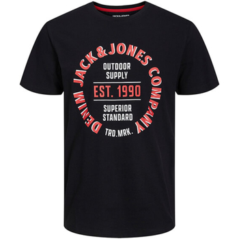 textil Hombre Camisetas manga corta Jack & Jones 12222339 JJANDY TEE SS CREW NECK BLACK Negro