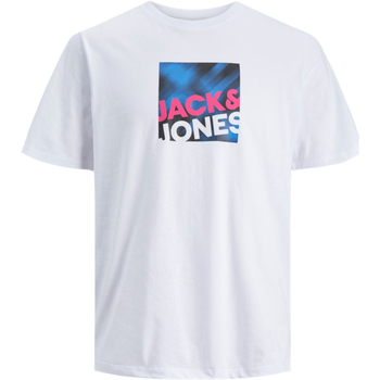 textil Hombre Camisetas manga corta Jack & Jones 12246992 JCOLOGAN AW23 TEE SS CREW NECK WHITE Blanco
