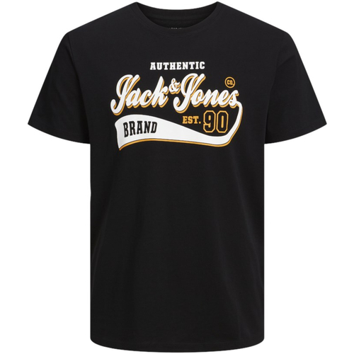 textil Hombre Camisetas manga corta Jack & Jones 12243611 JJELOGO TEE SS O-NECK 2 COL 23/24 PLS BLACK Negro
