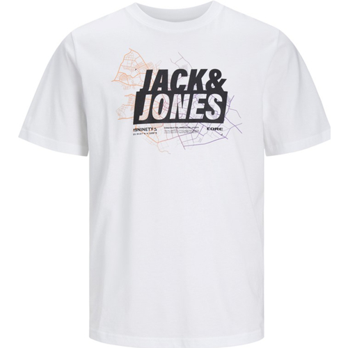 textil Hombre Camisetas manga corta Jack & Jones 12252376 JCOMAP LOGO TEE SS CREW NECK SN WHITE Blanco