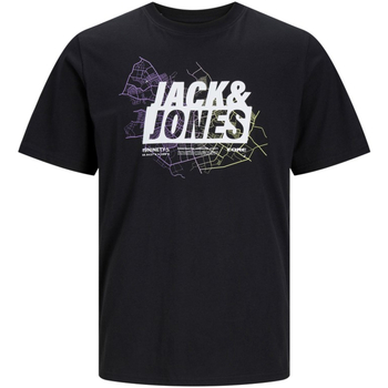 textil Hombre Camisetas manga corta Jack & Jones 12252376 JCOMAP LOGO TEE SS CREW NECK SN BLACK Negro