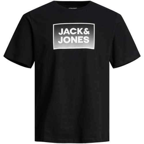 textil Niño Camisetas manga corta Jack & Jones 12249633 JJSTEEL TEE SS JNR BLACK Negro