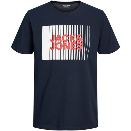 textil Niño Camisetas manga corta Jack & Jones 12257365 JJECORP LOGO TEE PLAY SS O-NECK NOOS MNI NAVY BLAZER Azul