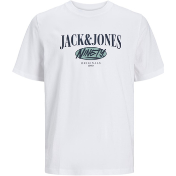 textil Niño Camisetas manga corta Jack & Jones 12253962 JORCOBIN TEE SS CREW NECK JNR BRIGHT WHITE Blanco