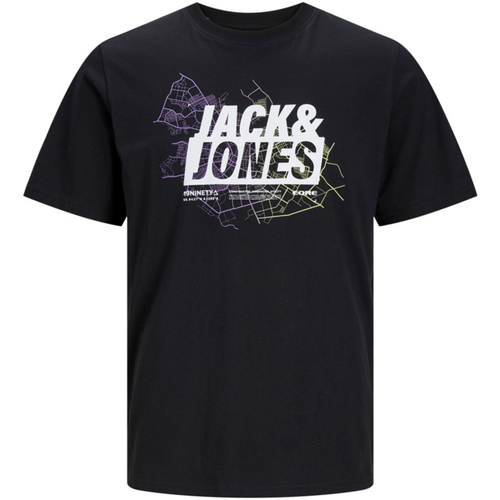 textil Niño Camisetas manga corta Jack & Jones 12254186 JCOMAP LOGO TEE SS CREW NECK JNR BLACK Negro