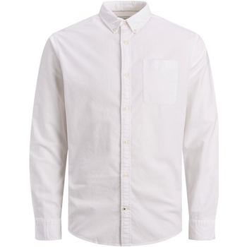 textil Hombre Camisas manga larga Jack & Jones 12190444 JJEOXFORD SHIRT L/S S21 NOOS PLS WHITE Blanco