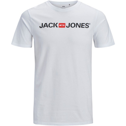 textil Hombre Camisetas manga corta Jack & Jones 12184987 JJECORP LOGO TEE SS CREW NECK NOOS PLS WHITE Blanco