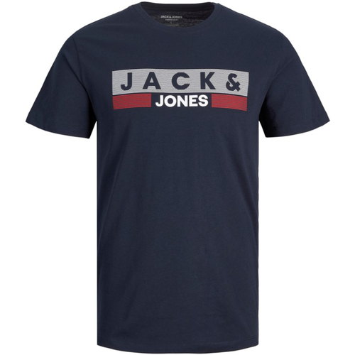textil Hombre Camisetas manga corta Jack & Jones 12158505 JJECORP LOGO TEE SS O-NECK NOOS PLS NAVY BLAZER PLAY 4 Azul