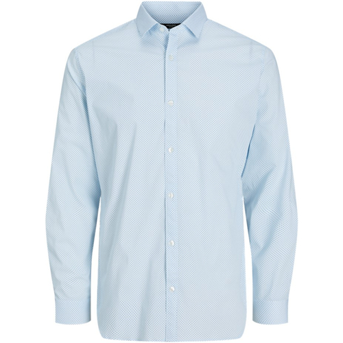 textil Hombre Camisas manga larga Jack & Jones 12251125 JPRBLABLACKPOOL STRETCH SHIRT LS SS24 SN WHITE Azul