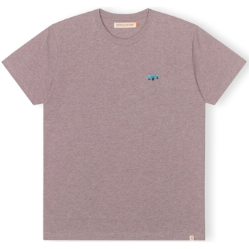 textil Hombre Tops y Camisetas Revolution T-Shirt Regular 1342 PIC - Purple Melange Violeta
