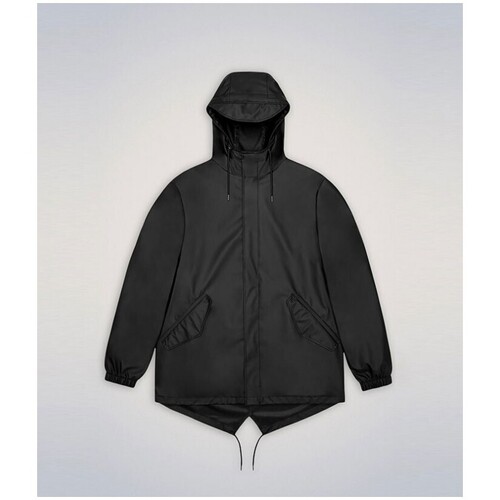 textil Hombre Chaquetas Rains Fishtail Jacket Black Negro