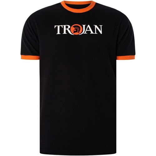 textil Hombre Camisetas manga corta Trojan Camiseta Gráfica Negro
