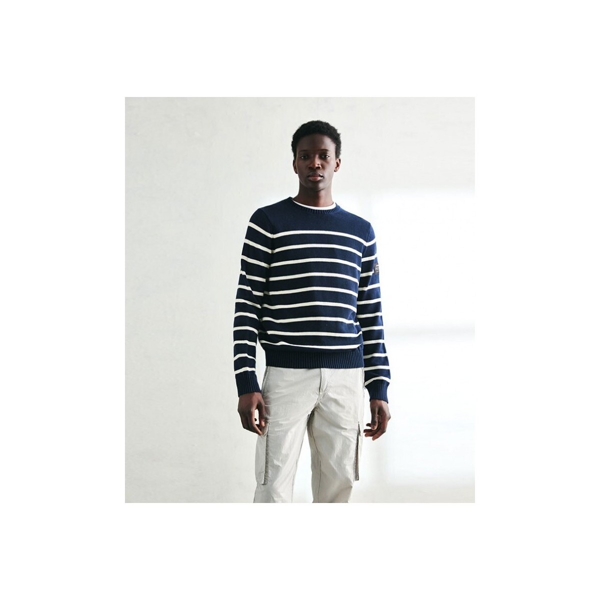 textil Hombre Jerséis Ecoalf Limo Sweater Navy Off White Multicolor