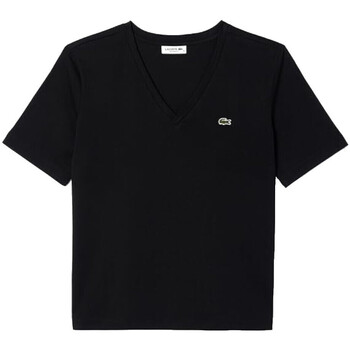 textil Mujer Camisetas manga corta Lacoste TF7300 Negro