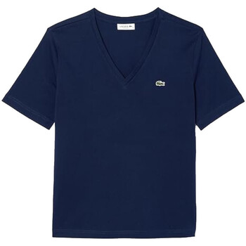 textil Mujer Camisetas manga corta Lacoste TF7300 Azul