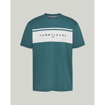 textil Hombre Camisetas manga corta Tommy Hilfiger DM0DM18658CT0 Verde