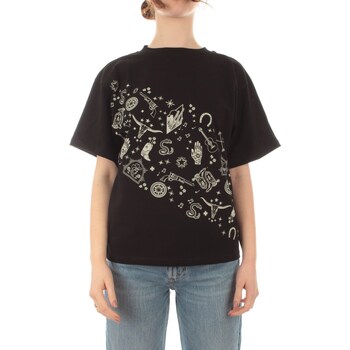 textil Mujer Camisetas manga corta Akep TSKD05207 Negro
