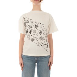 textil Mujer Camisetas manga corta Akep TSKD05207 Blanco
