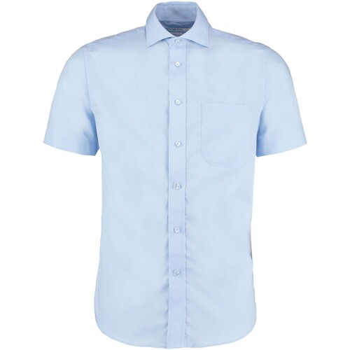 textil Hombre Camisas manga corta Kustom Kit Premium Corporate Azul