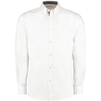 textil Hombre Camisas manga larga Kustom Kit K190 Blanco