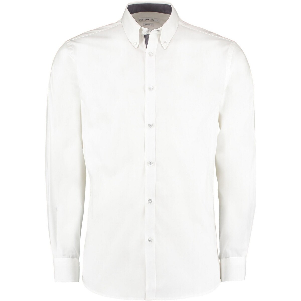 textil Hombre Camisas manga larga Kustom Kit Premium Blanco