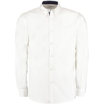 textil Hombre Camisas manga larga Kustom Kit K190 Blanco