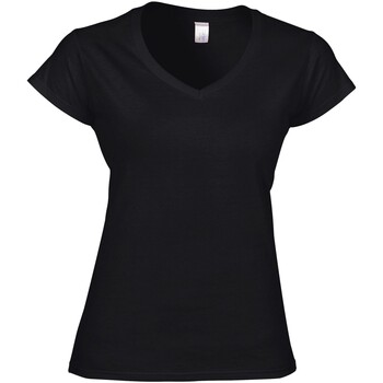 textil Mujer Camisetas manga larga Gildan Soft Style Negro