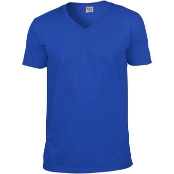 textil Hombre Camisetas manga larga Gildan Softstyle Azul