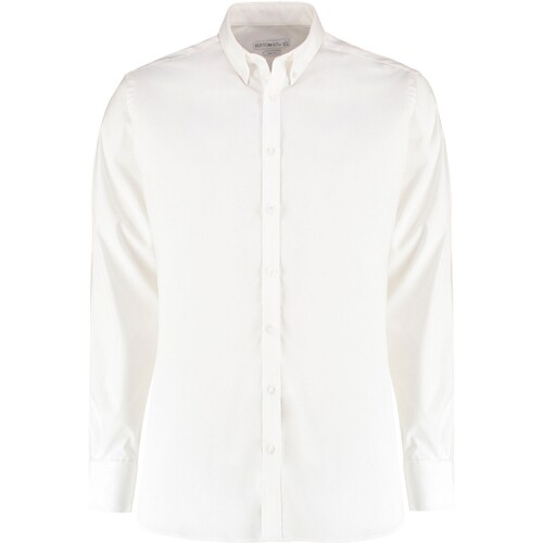 textil Hombre Camisas manga larga Kustom Kit RW9543 Blanco