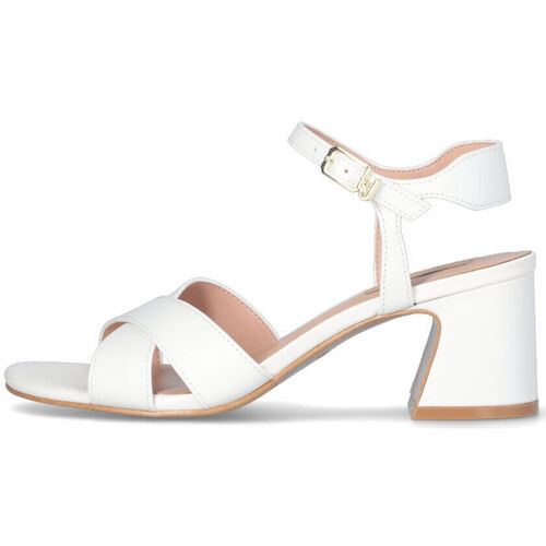 Zapatos Mujer Sandalias Liu Jo Sandalias blancas de piel con tacón Blanco