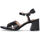 Zapatos Mujer Sandalias Liu Jo Sandalias negras de piel con tacón Negro