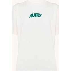 textil Mujer Camisetas manga corta Autry Autry Appareal Logo Tee White Green Multicolor