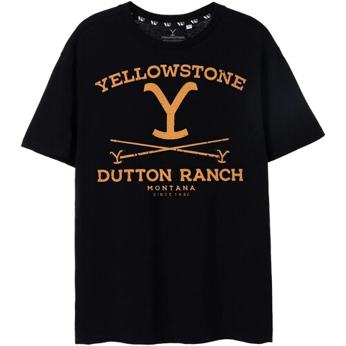 textil Hombre Camisetas manga larga Yellowstone Dutton Ranch Negro