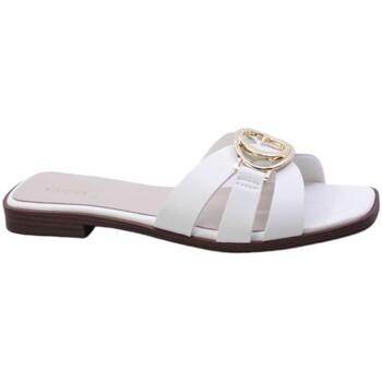Zapatos Mujer Sandalias Guess Mules Donna Bianco Fljsym-lea03 Blanco