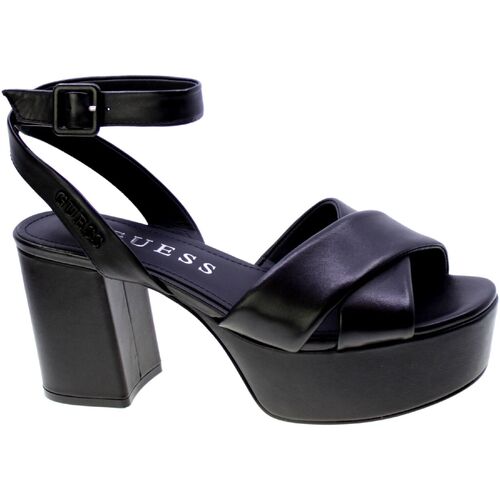 Zapatos Mujer Sandalias Guess Sandalo Donna Nero Fljsnn-lea03 Negro