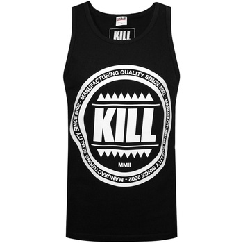 textil Hombre Camisetas sin mangas Kill Brand NS6247 Negro