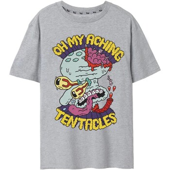 textil Hombre Camisetas manga larga Spongebob Squarepants Aching Tentacles Gris