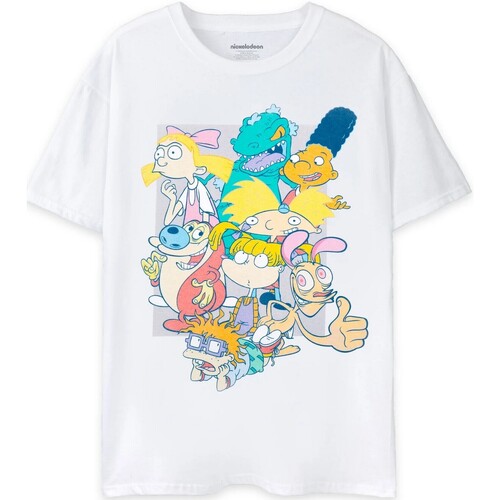 textil Hombre Camisetas manga corta Nickelodeon Classic 90's Blanco