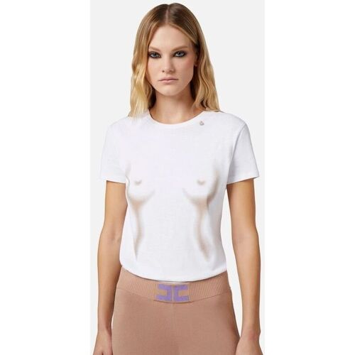 textil Mujer Tops y Camisetas Elisabetta Franchi MA00741E2-M69 Blanco