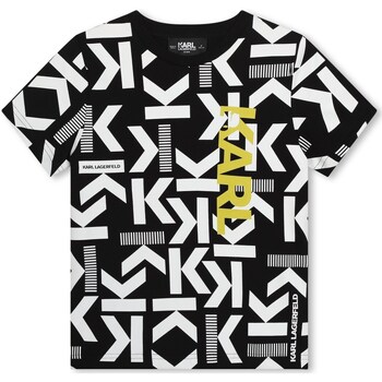 textil Niño Camisetas manga larga Karl Lagerfeld Kids Z30053 Negro