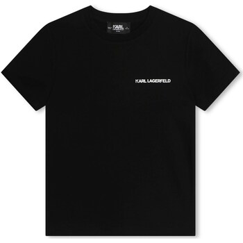 textil Niño Camisetas manga larga Karl Lagerfeld Kids Z30056 Negro