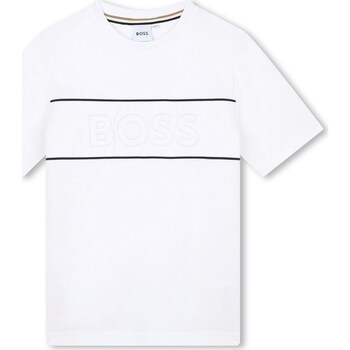 textil Niño Camisetas manga larga BOSS J50727 Blanco