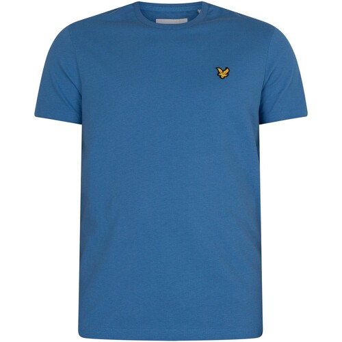 textil Hombre Camisetas manga corta Lyle & Scott Camiseta Lisa De Algodón Orgánico Azul