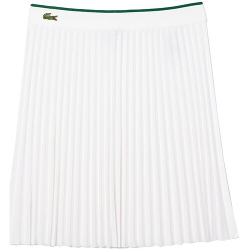 textil Mujer Faldas Lacoste - Falda Corta con Logo Blanco