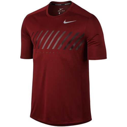 textil Hombre Camisetas manga corta Nike 856880 Burdeo