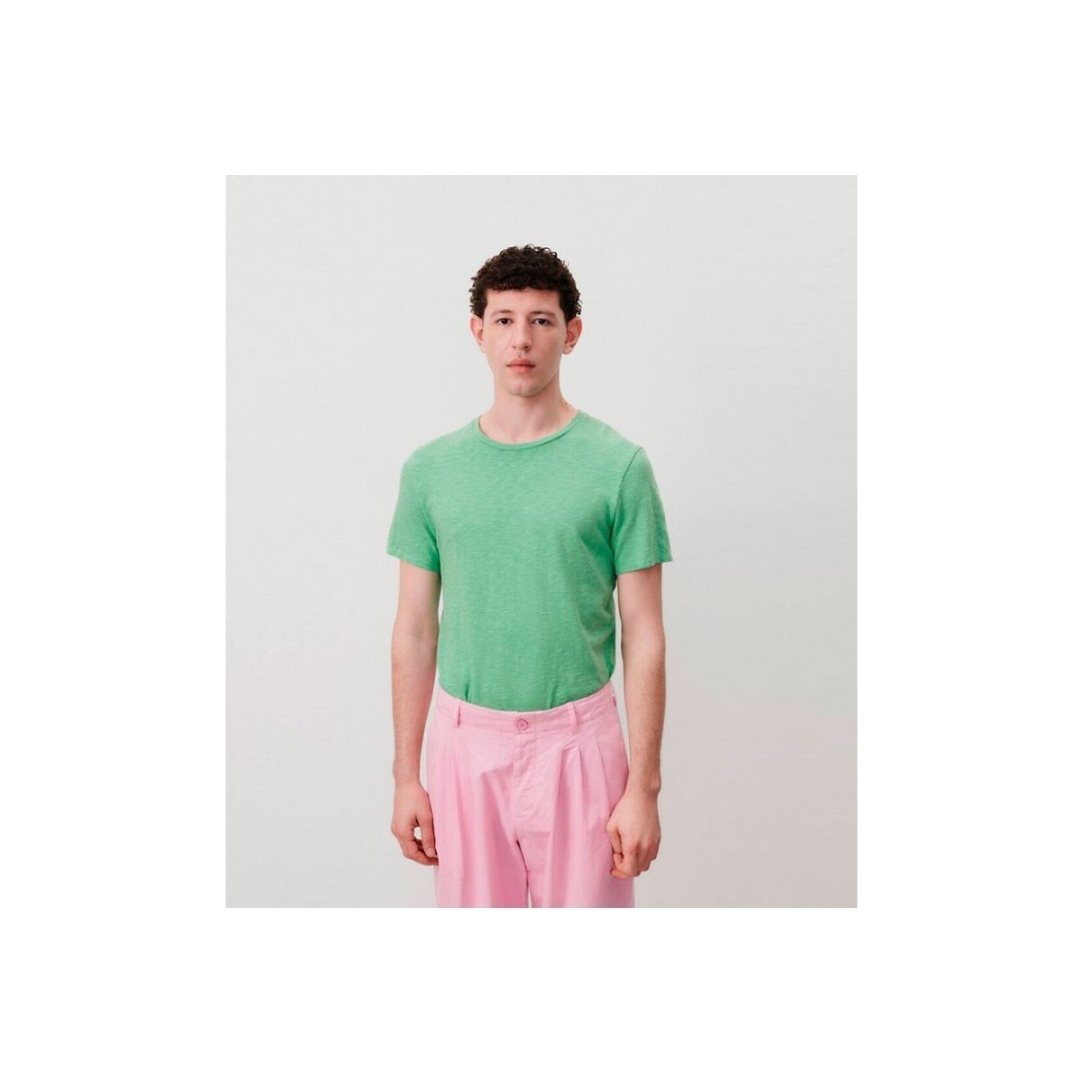 textil Hombre Camisetas manga corta American Vintage Bysapick Tee Concombre Multicolor