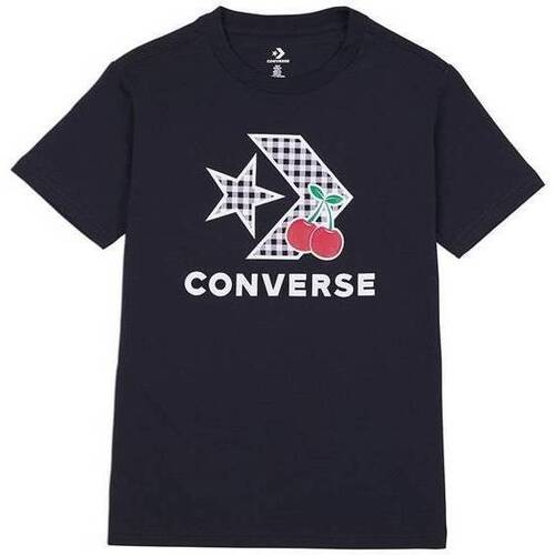textil Mujer Tops y Camisetas Converse Cherry Star Chevron Infill  10026042-A02 Negro
